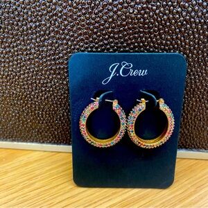 JCrew oval multi colored stone earrings